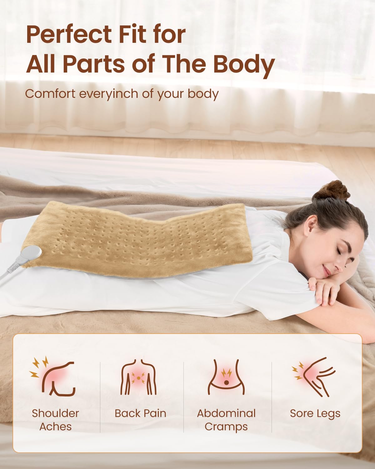 RENPHO skin-friendly fabric stays soft against skin during sessions
