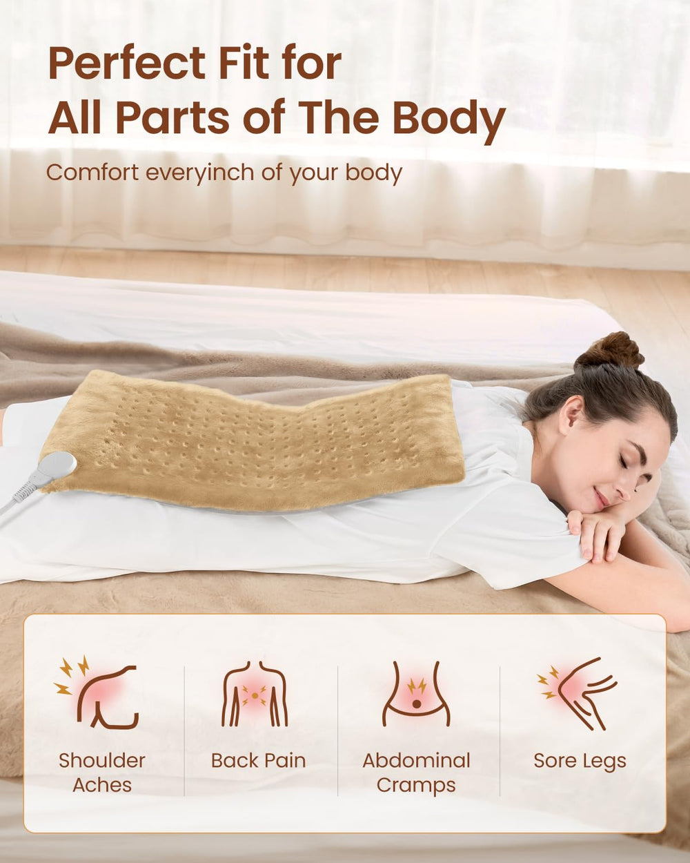 RENPHO skin-friendly fabric stays soft against skin during sessions