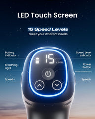 RENPHO fast-charging massage gun with Type-C for quick sessions.