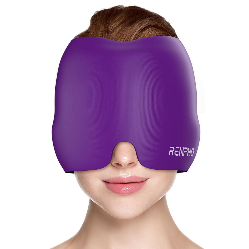 RENPHO Migraine Relief Cap worn on head for soothing cold pressure