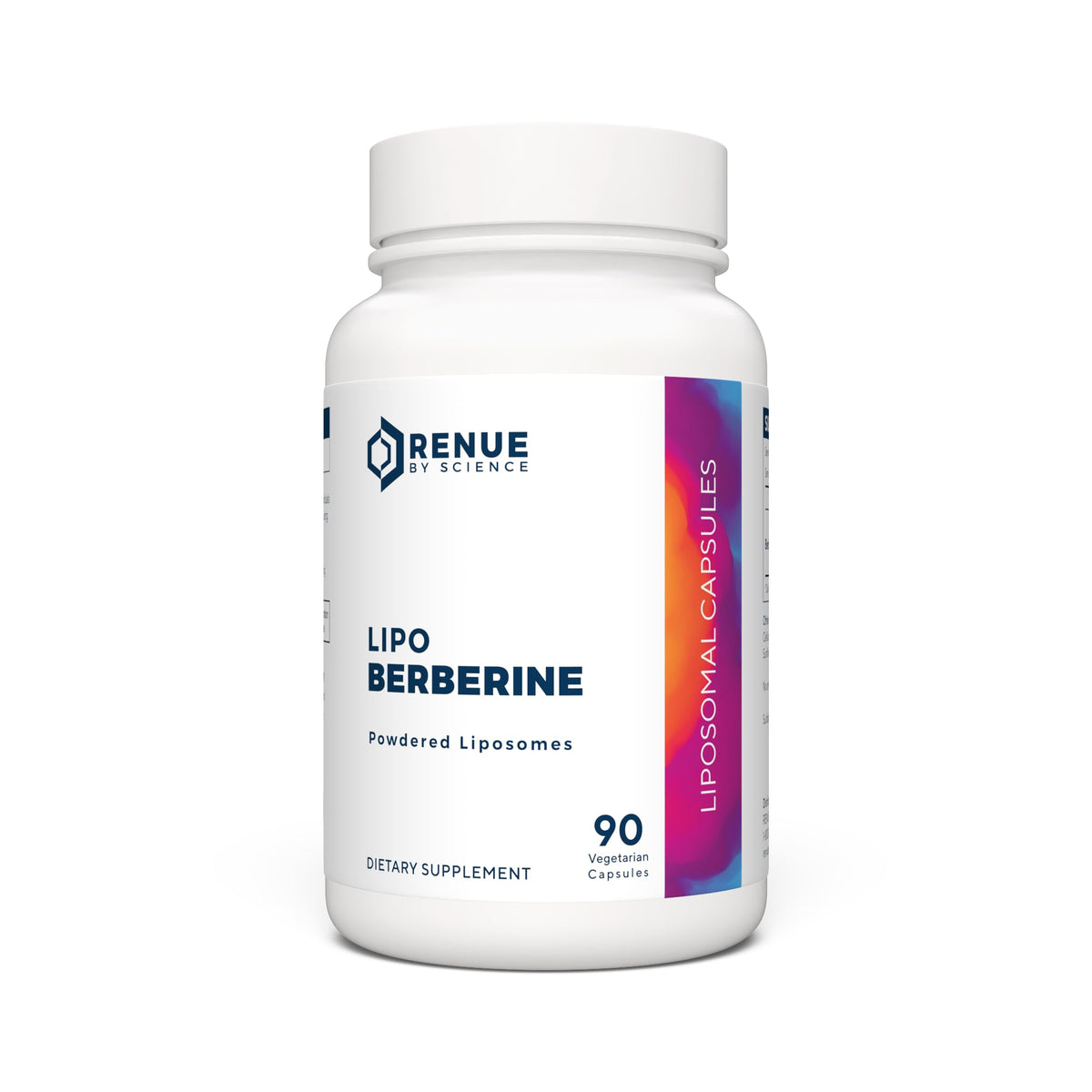 Renue By Science Berberine capsules close-up highlighting bioavailable formula.