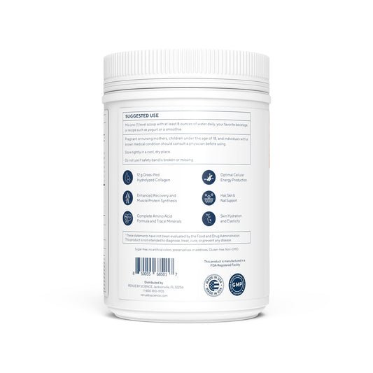 Renue By Science creatine monohydrate powder with scoop for cognitive energy and workouts