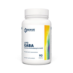 Renue By Science GABA capsules close-up highlighting liposomal absorption.