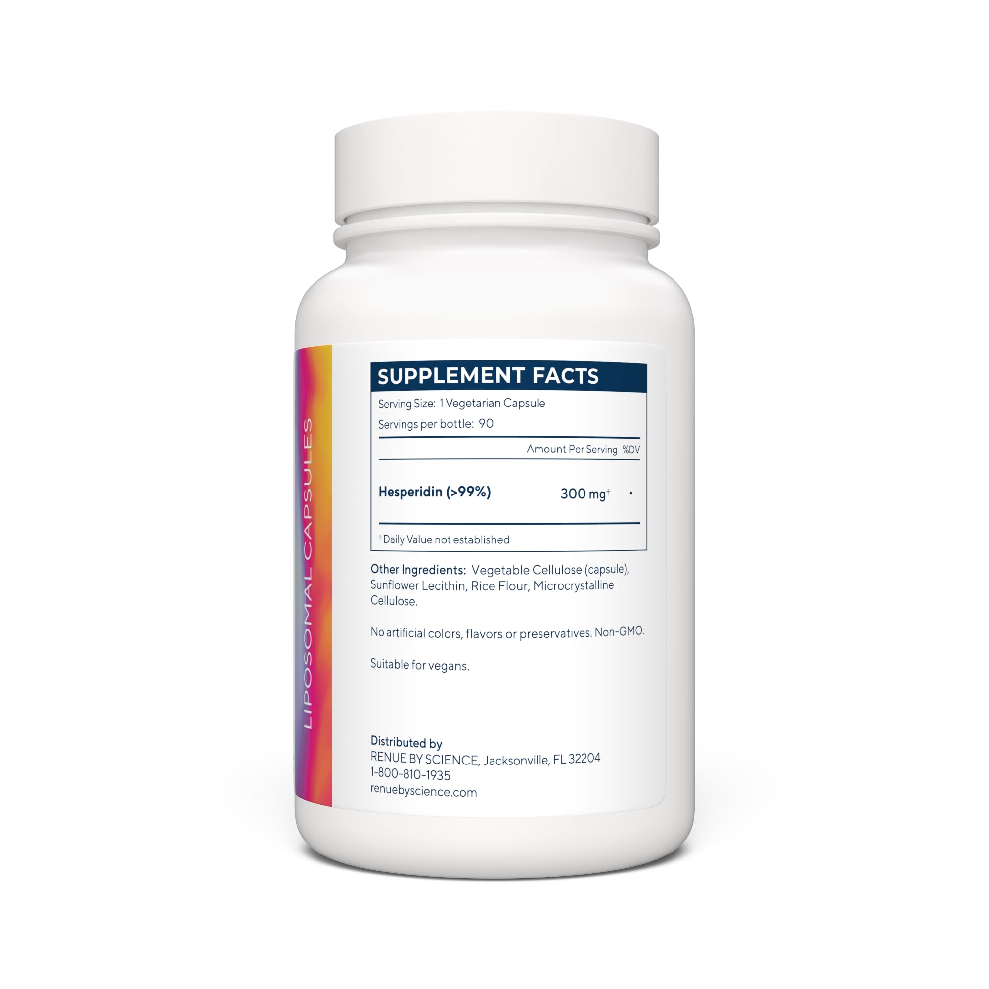 Hesperidin capsules by Renue By Science highlight 300 mg strength.
