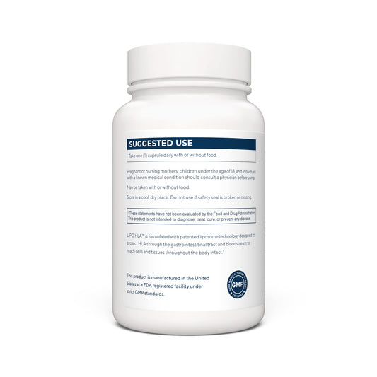 Renue By Science HLA capsules close-up highlighting liposomal delivery.