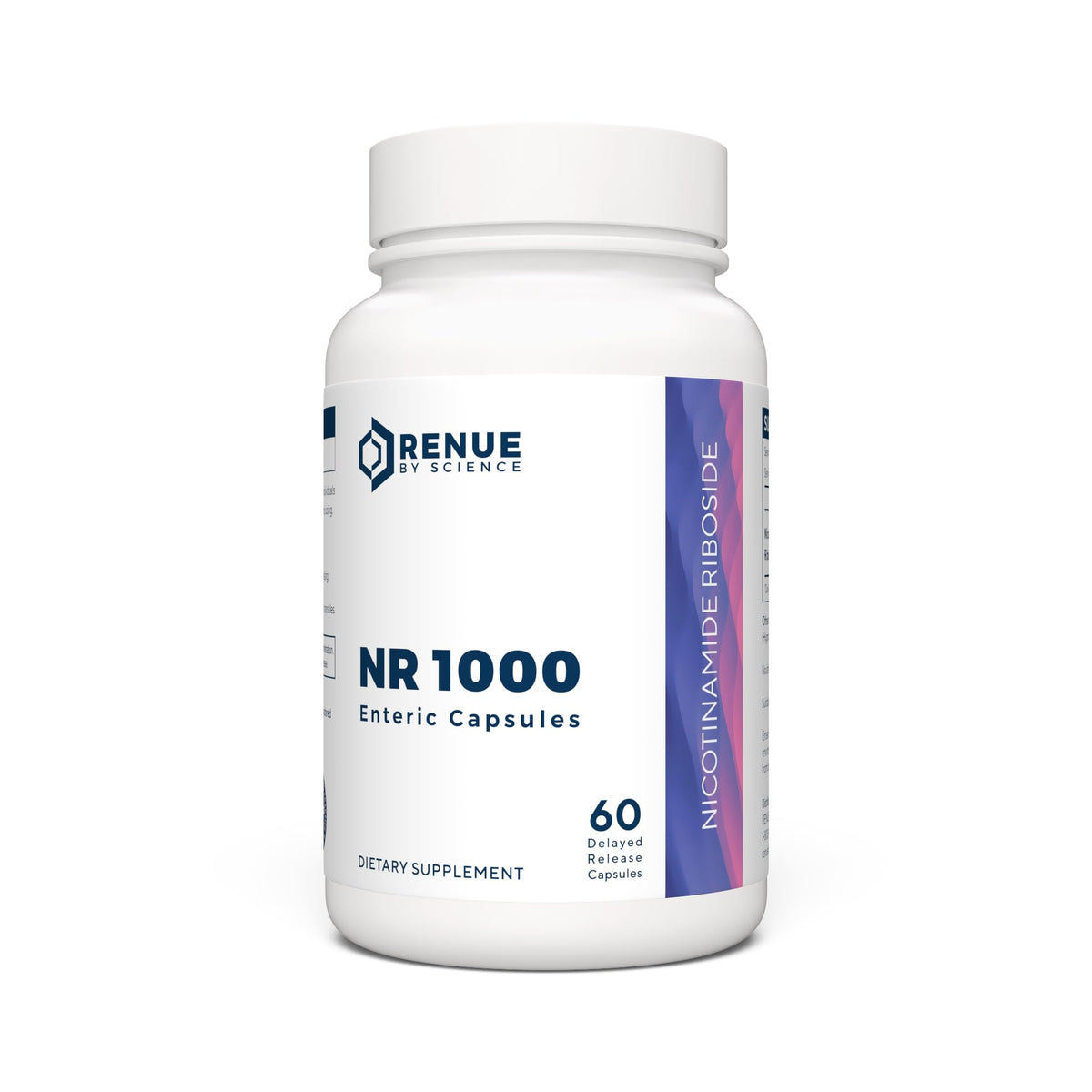 Renue By Science Nicotinamide Riboside bottle front view with branding