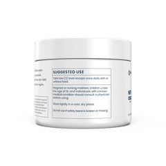 Renue By Science NR powder bottle shown beside label highlights 1000 mg potency for daily use.