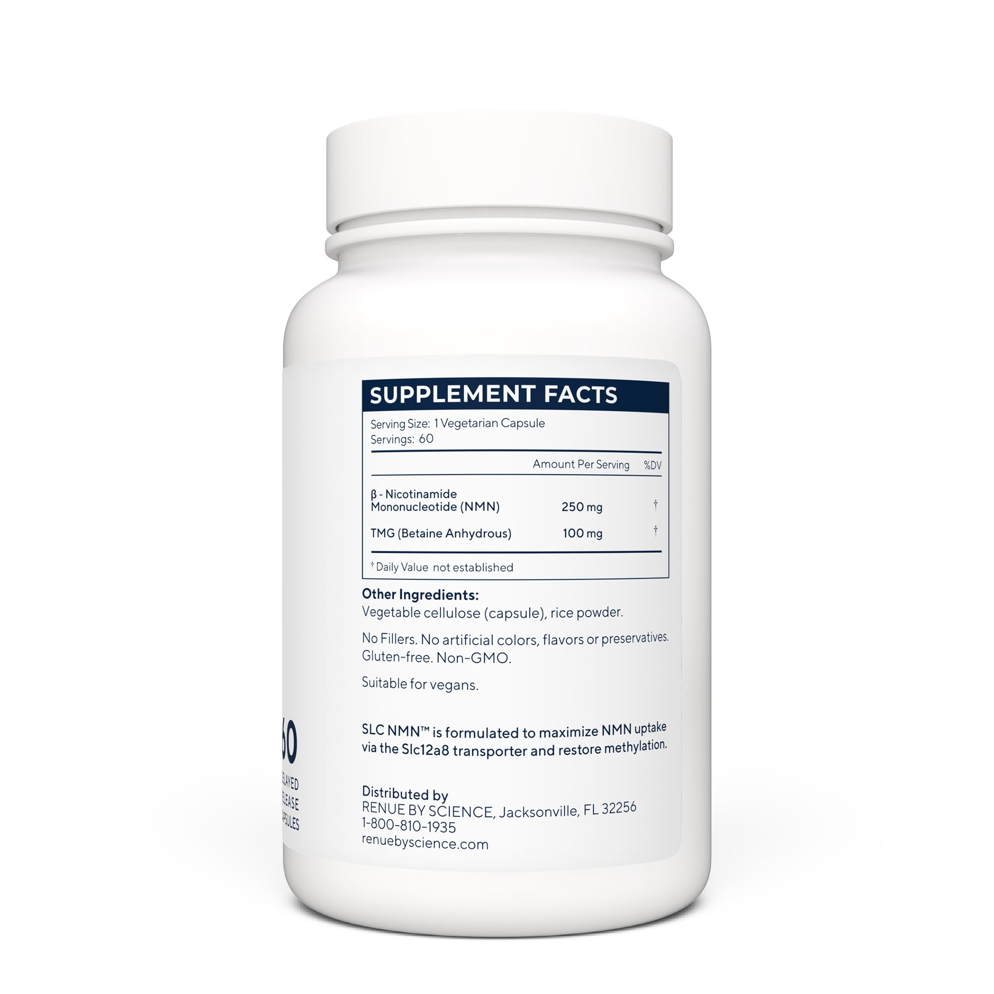 Renue By Science NMN packaging with GMP and quality emphasis