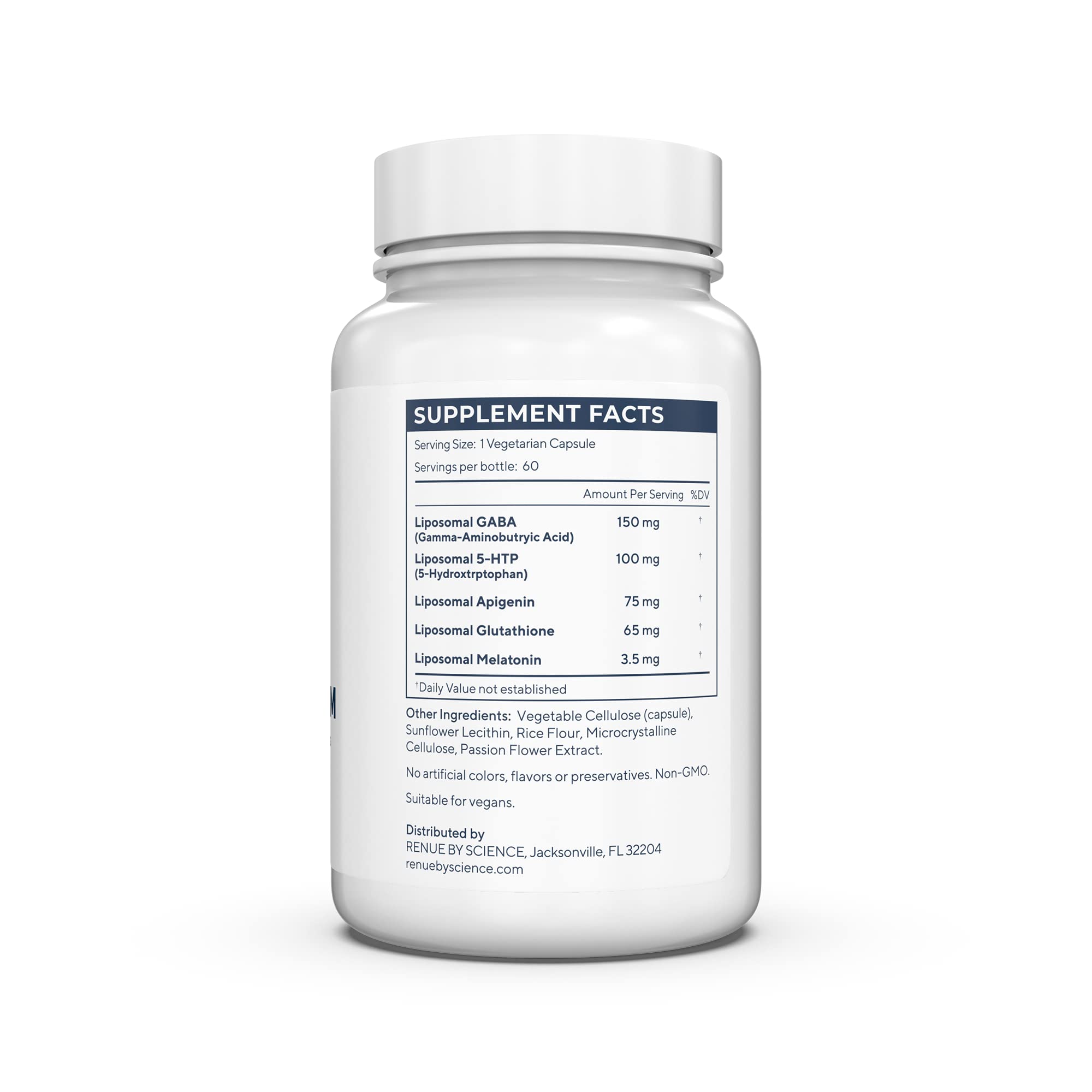 Renue By Science Restore PM bottle label showcasing quality and USA-made manufacturing.
