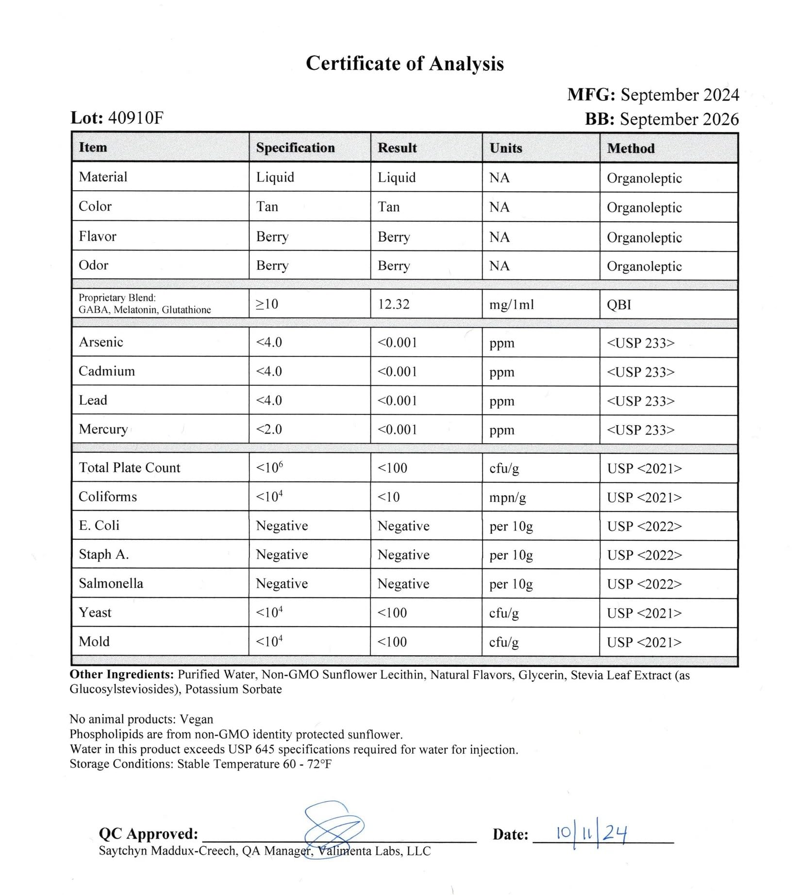 Renue By Science Restore PM label closeup emphasizes non-GMO USA-made quality and testing