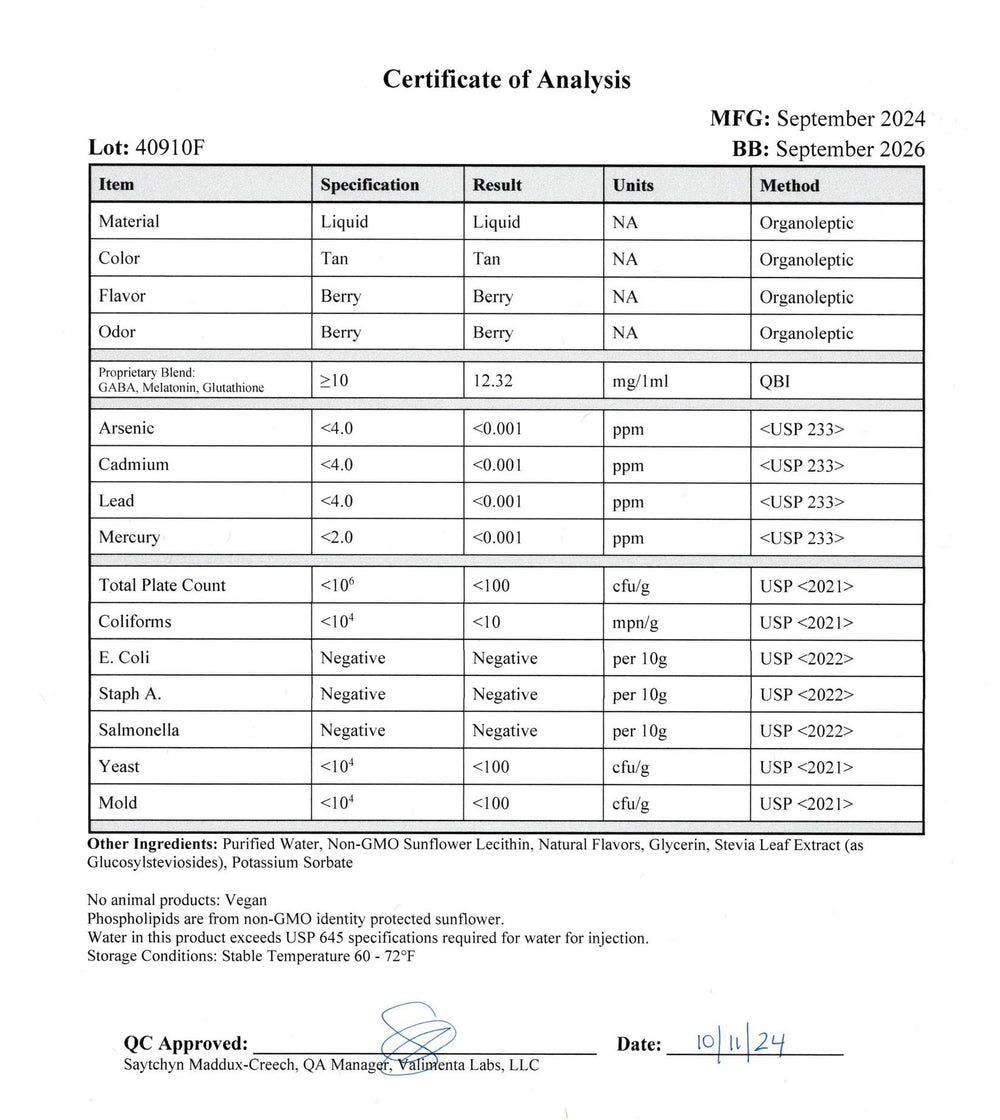 Renue By Science Restore PM label closeup emphasizes non-GMO USA-made quality and testing