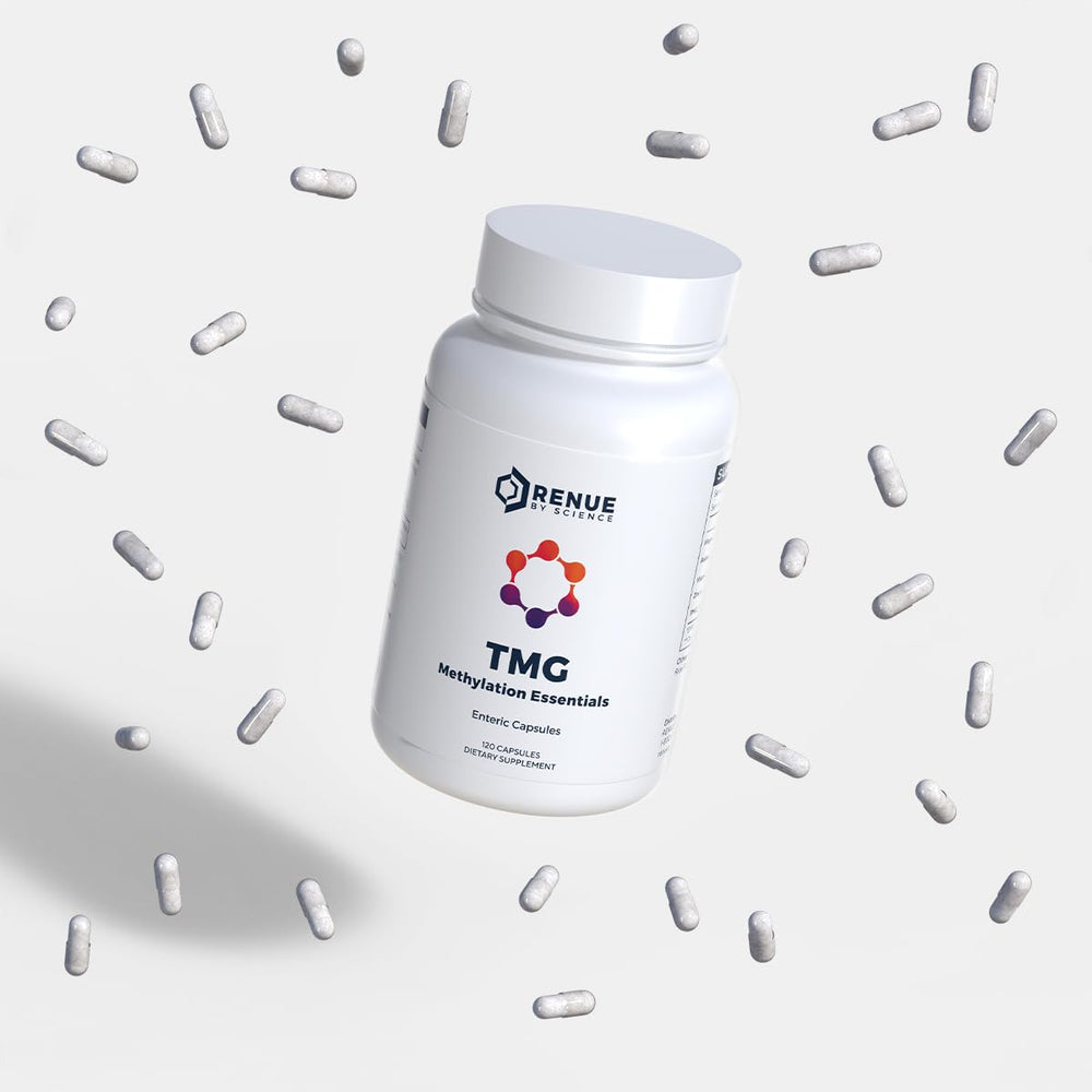 Renue By Science TMG manufacturing facility indicating US production and quality control.