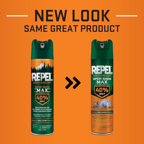 Six-pack display of Repel Sportsmen Max Formula for group outdoor readiness.