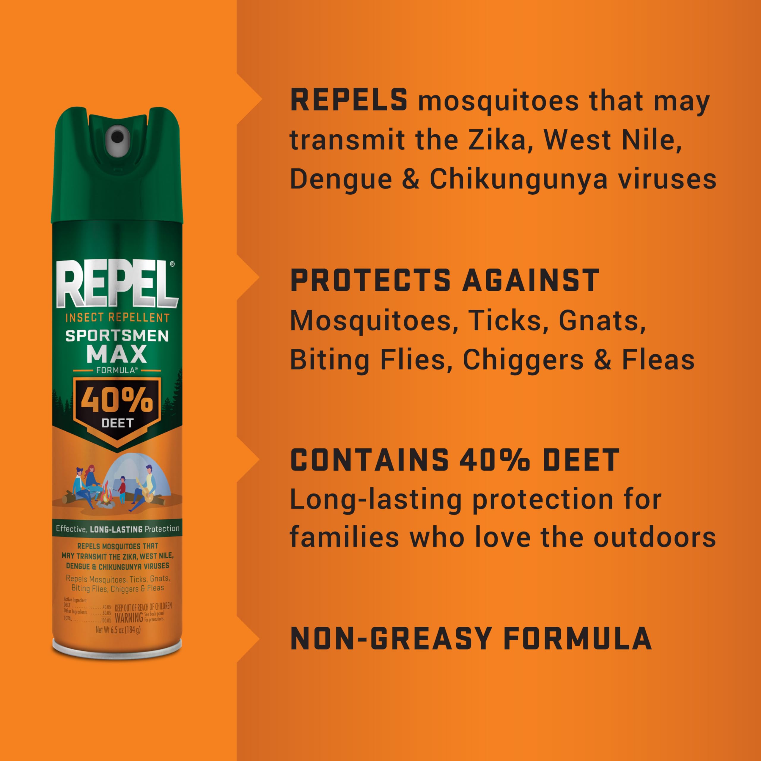 Family camping adventure with Repel Sportsmen Max Formula.