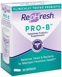 Rephresh Pro-B capsules—easy daily use with water.