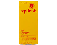 Rephresh vaginal gel tube front view, compact for discreet daily use.