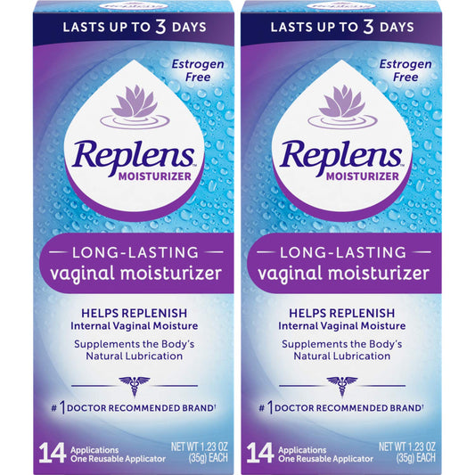 Replens pack of 2 packaging for convenient moisture supply