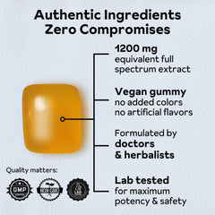 Reprise Jujube Seeds Gummies peach label emphasizes vegan, gluten-free, gelatin-free snacking.
