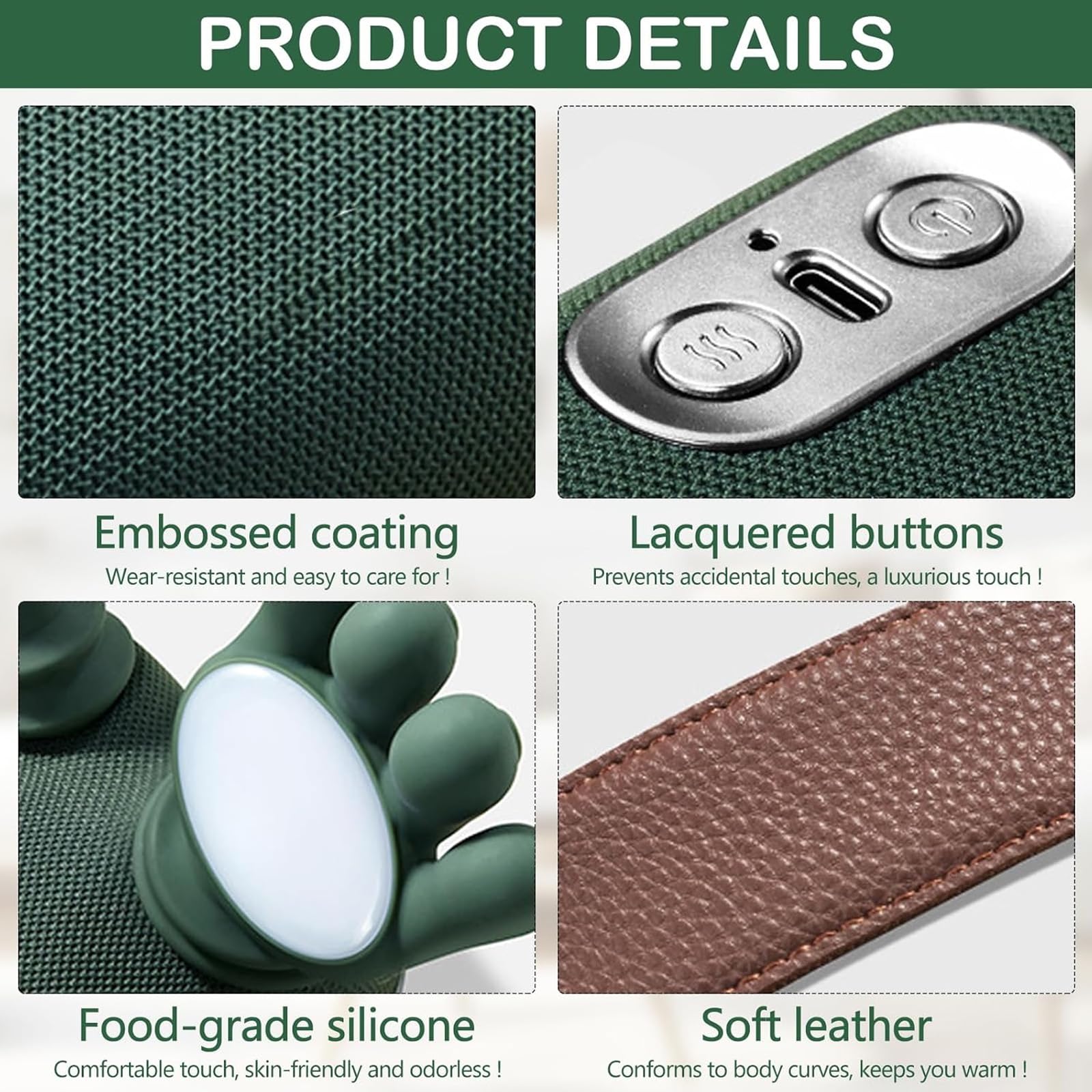 Rercarre neck massager wireless design for convenient use anywhere