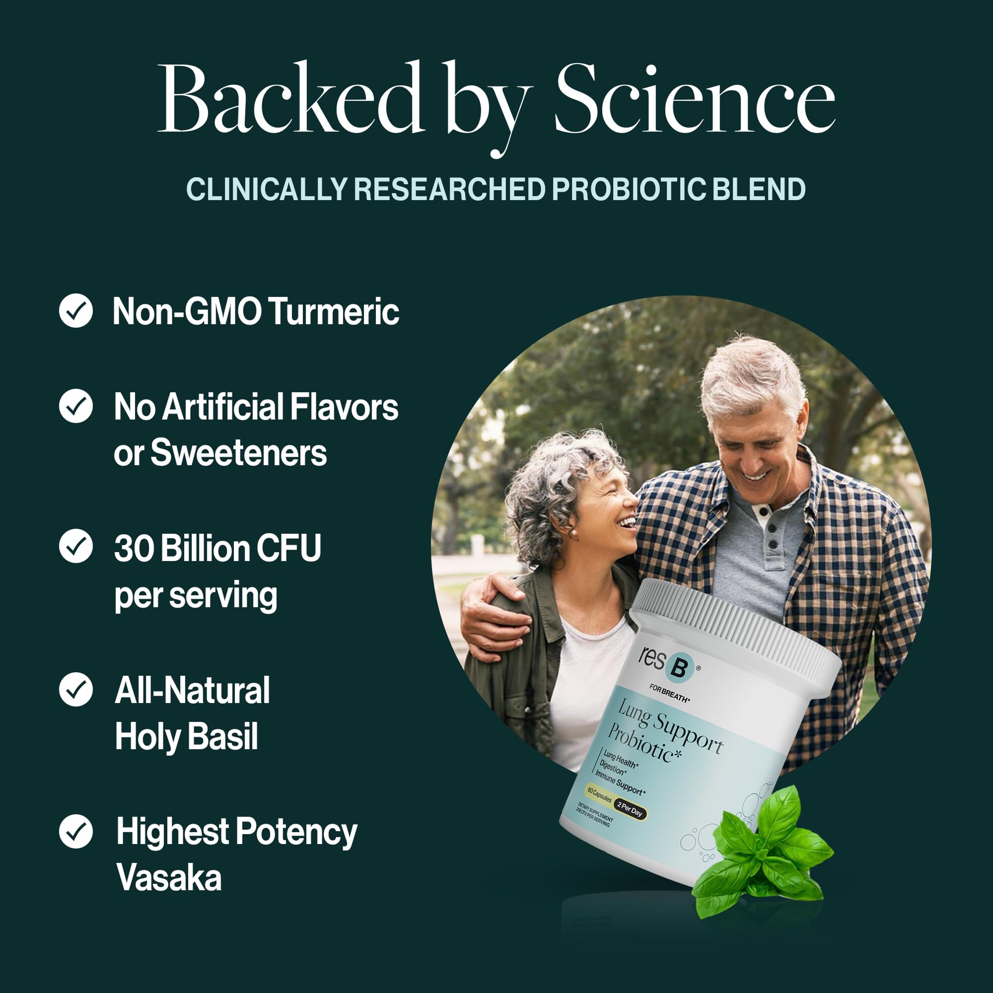 ResBiotic resB three-bottle pack image emphasizes ongoing lung and gut support