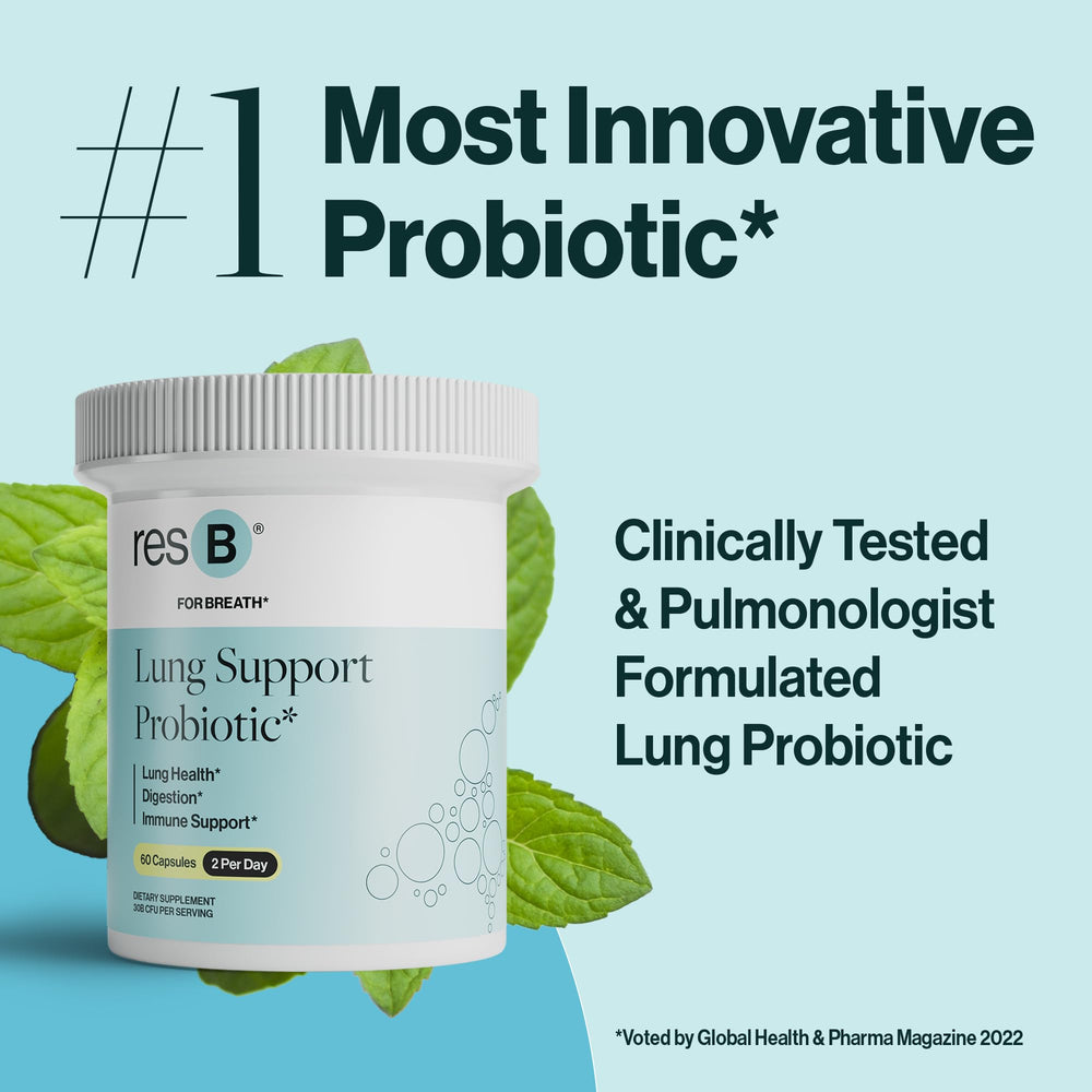 ResBiotic resB capsules closeup showing easy daily dosage