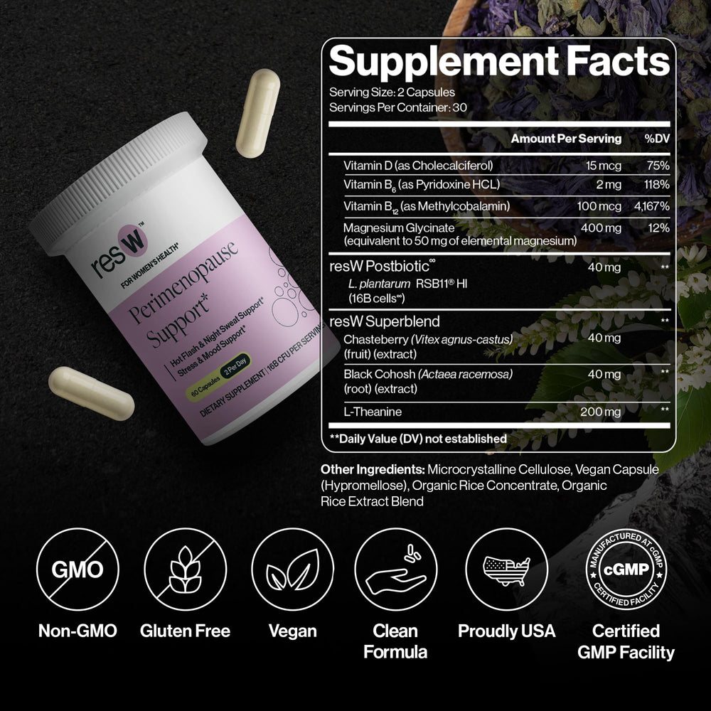 ResBiotic resW night sweat relief aids restful sleep
