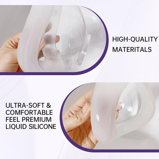 Rescare Airfit F20 cushion small close-up shows ultra-soft silicone comfort.