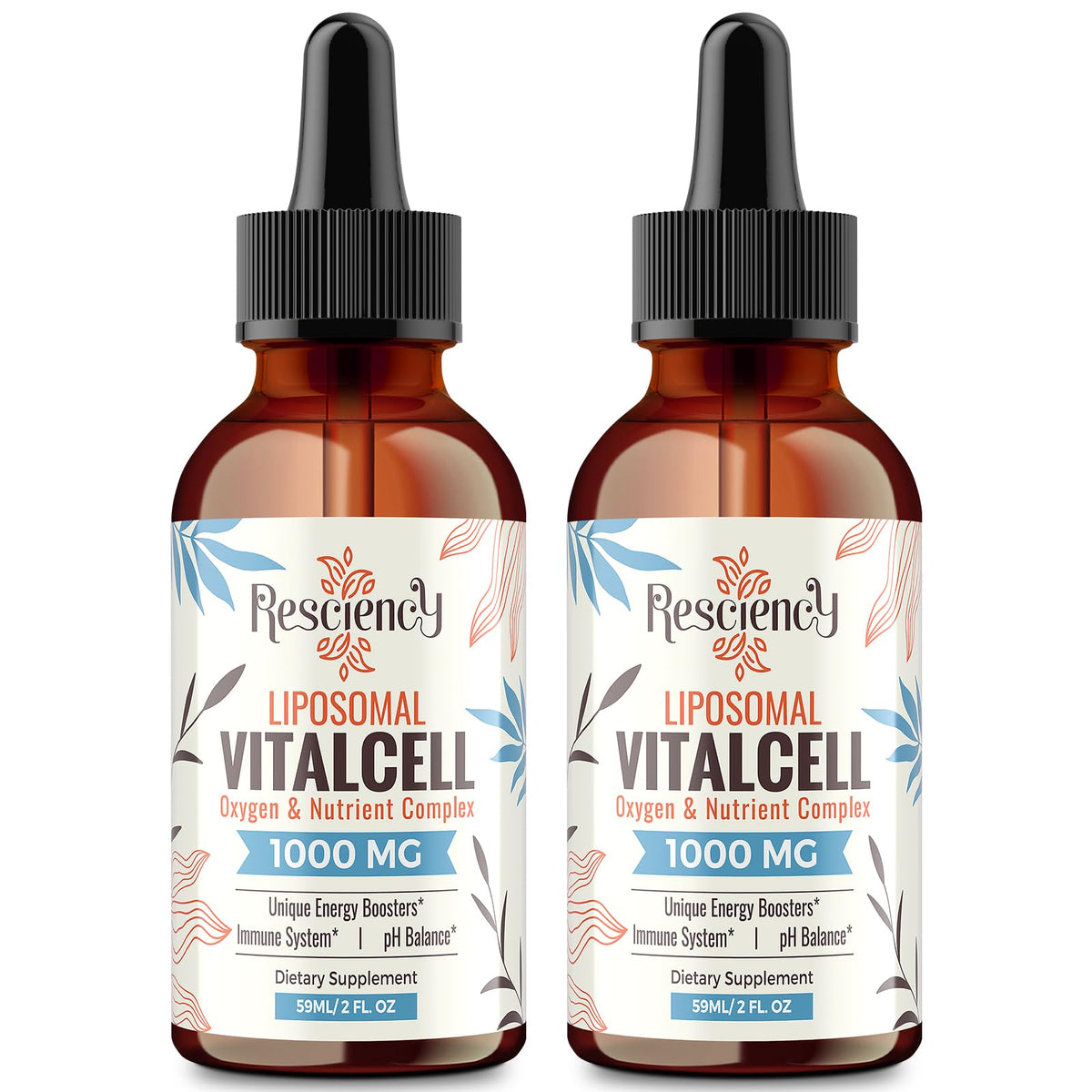 Resciency 13-in-1 bottle pour shows convenient dose for daily oxygen boost