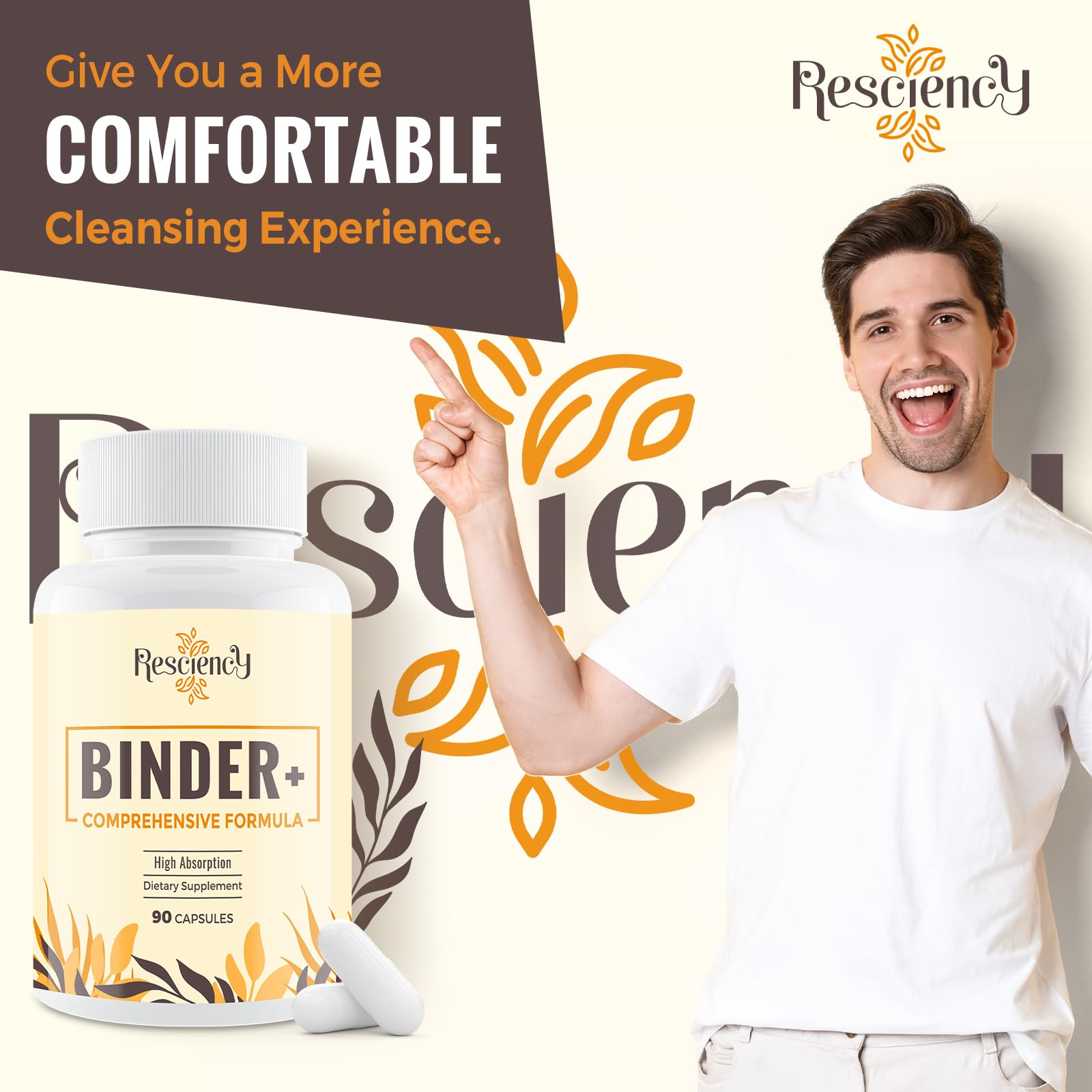 Resciency Detox Binder is gluten-free and vegan-friendly for clean-label routines