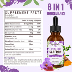 Resciency saffron drops dropper shows precise 2 ml serving