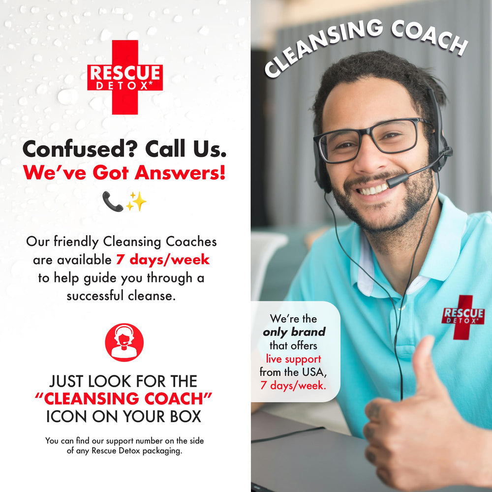 Rescue Detox coaching support contact information for guidance.