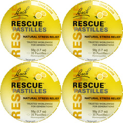 RESCUE Bach Rescue Pastilles Lemon packshot with 35-count box for on-the-go relief