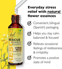 RESCUE Sleep Dropper 20ml bottle offers melatonin-free evening calm.