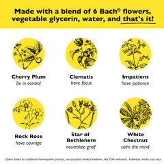 RESCUE Sleep ingredients highlight plant-based, homeopathic essences without artificial additives.