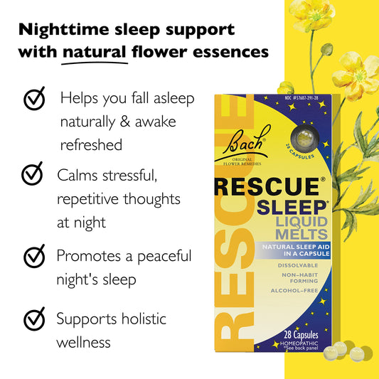 RESCUE Sleep Melts dissolving on tongue for quick calm before bed.