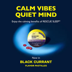 RESCUE Sleep pastilles ingredient list highlights plant-based, vegetarian options