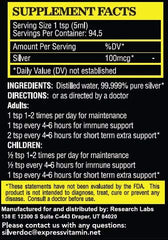 Research Labs Silver Doc hydrosol bioavailable silver features in action.