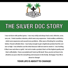 Research Labs Silver Doc hydrosol sealed cap hints at product integrity.