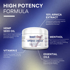 Research Verified Bruise Cream contains Lavender for a calming aroma.