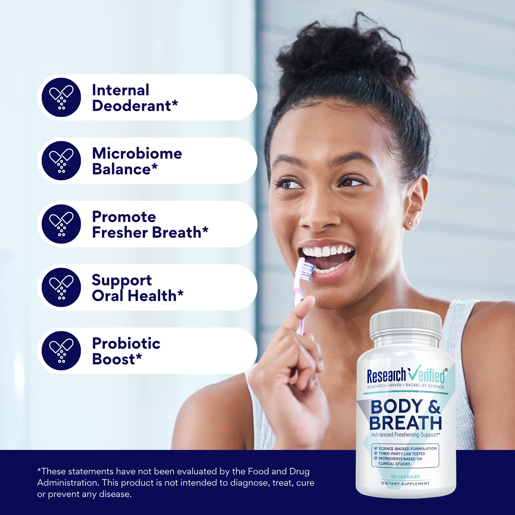 Research Verified chlorophyllin copper complex ingredient aiding odor absorption and neutralization.