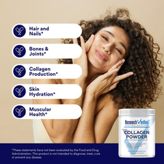 Research Verified Collagen Powder spoon shows convenient scoops for consistent daily intake.