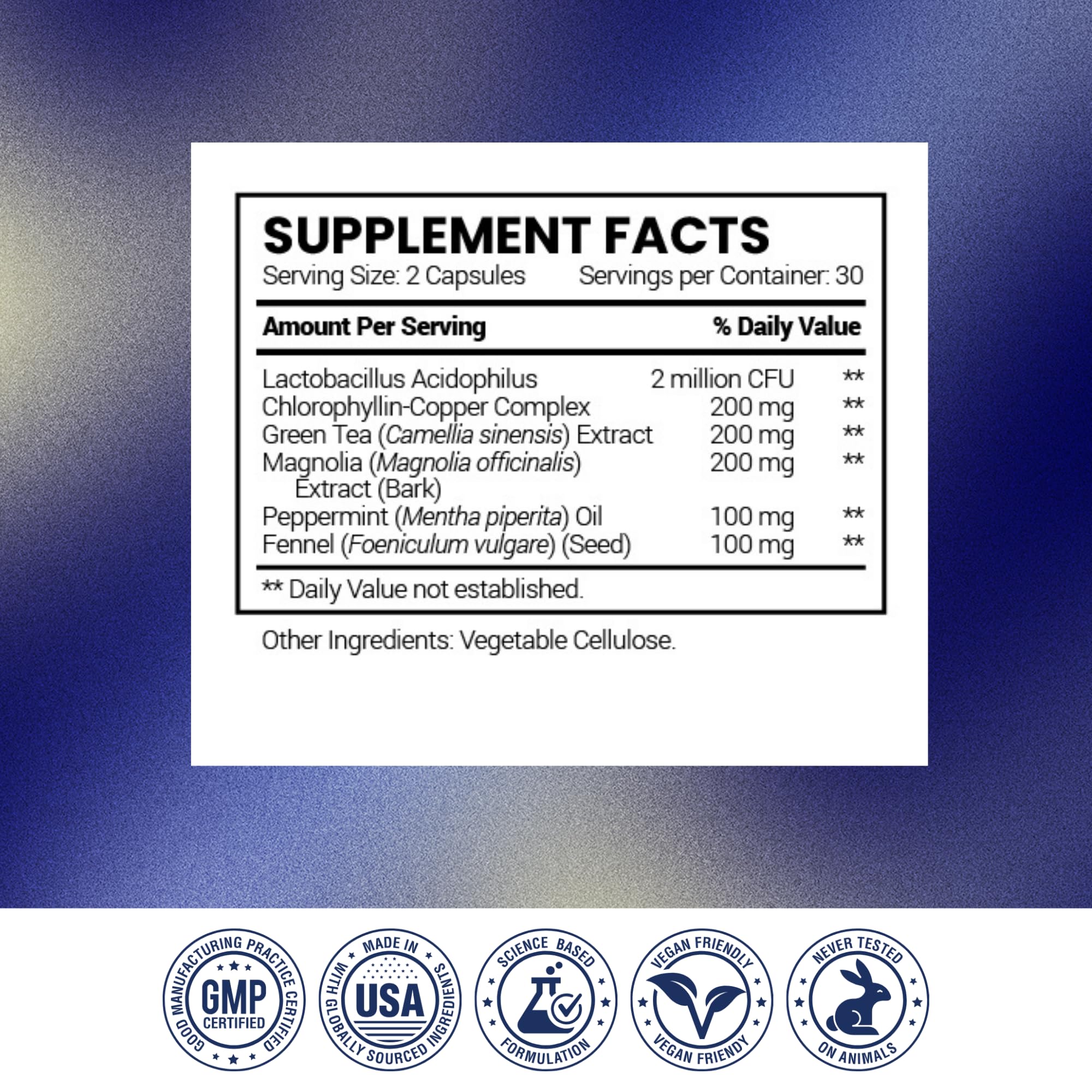 Research Verified daily-use capsule routine supports ongoing freshness during social moments.