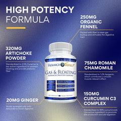 Research Verified Gas and Bloating with ginger powder promotes soothing digestive flow.