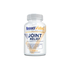 Research Verified Joint Support bottle shown for convenient daily capsule dosing.