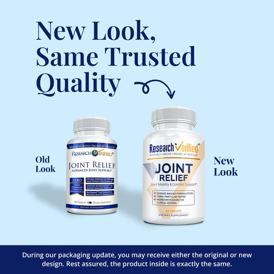 Research Verified Joint Support capsules designed for easy swallowing and daily use.