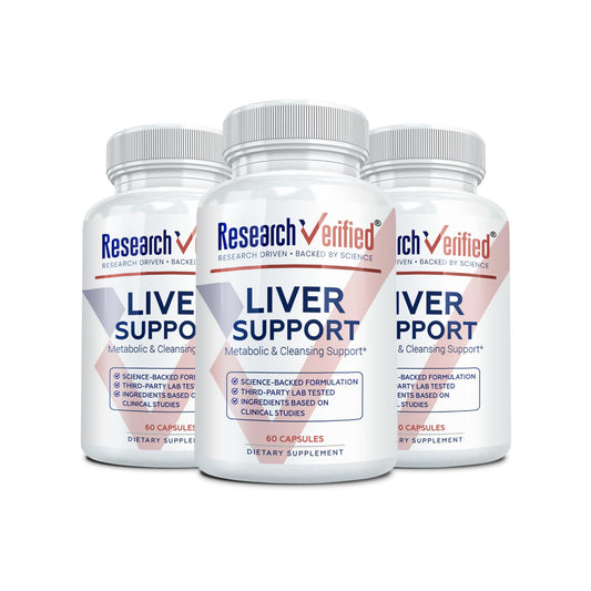Research Verified Liver Support bottle with capsules for daily liver wellness