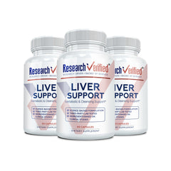 Research Verified Liver Support bottle with capsules for daily liver wellness