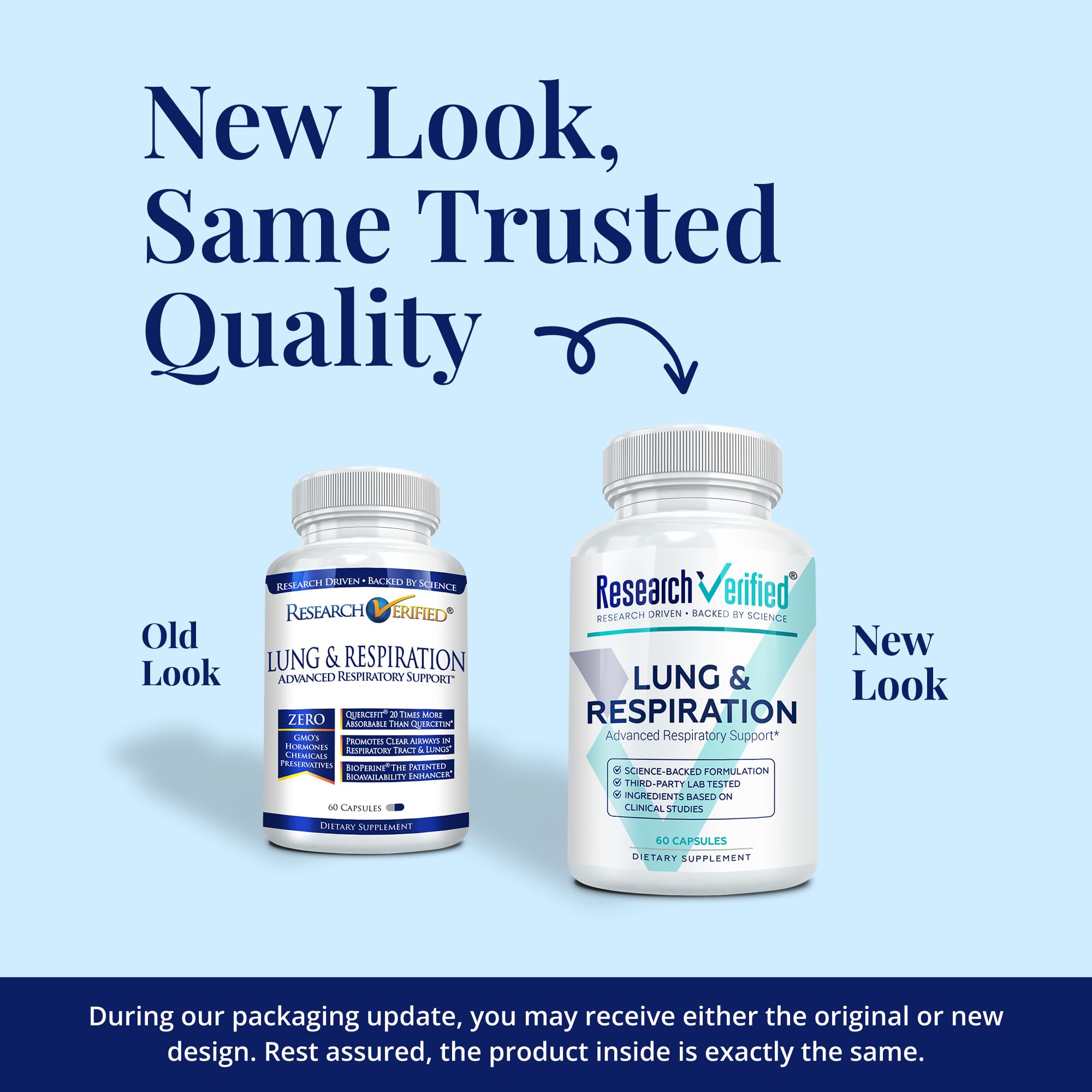 Research Verified Lung and Respiration bottle label with ingredient highlights