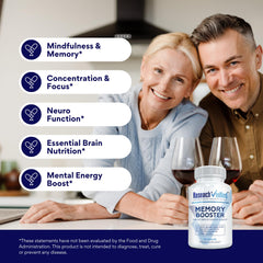 Research Verified Memory Booster bottle pour demonstrating easy dosing