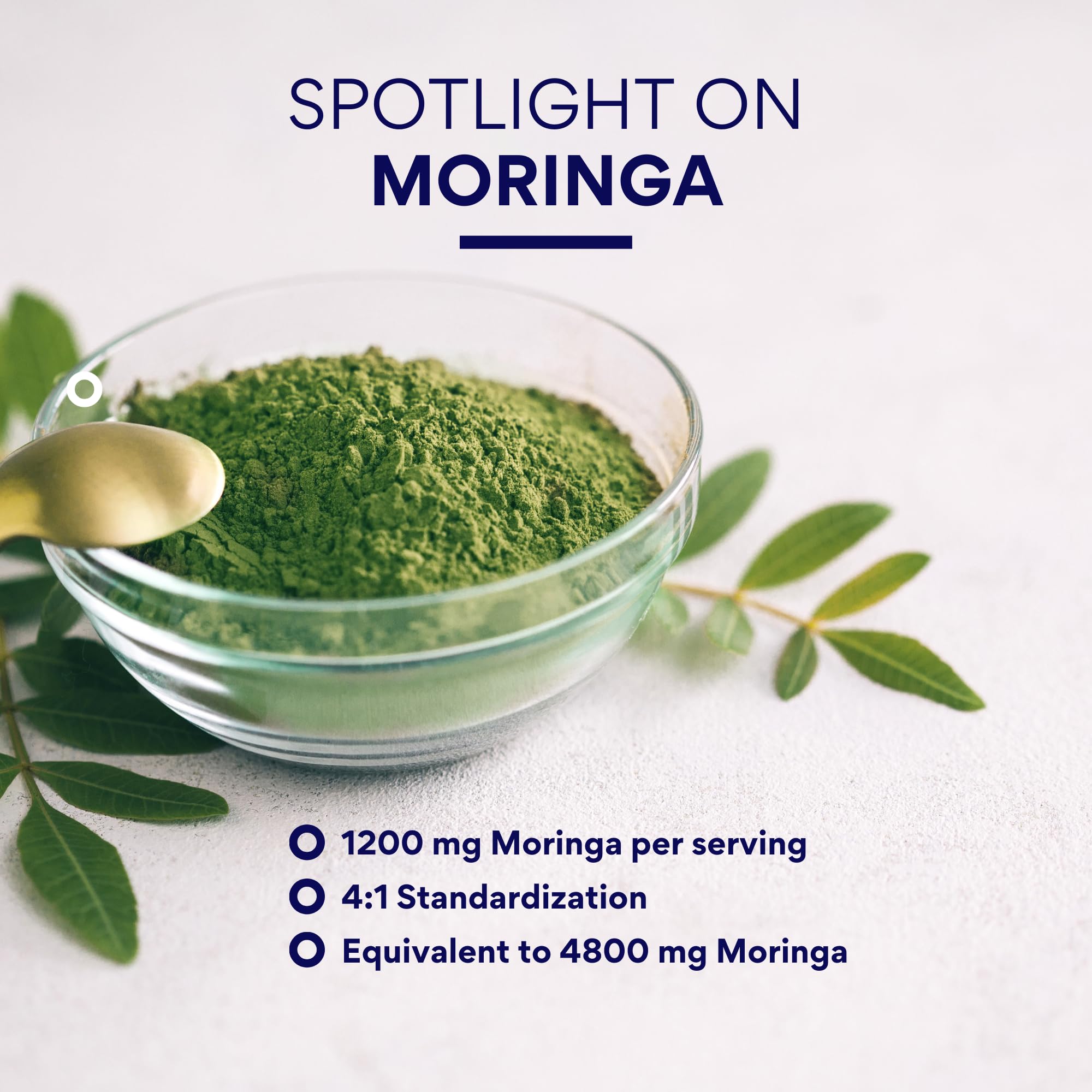 Research Verified Moringa Oleifera USA-made badge emphasizes quality